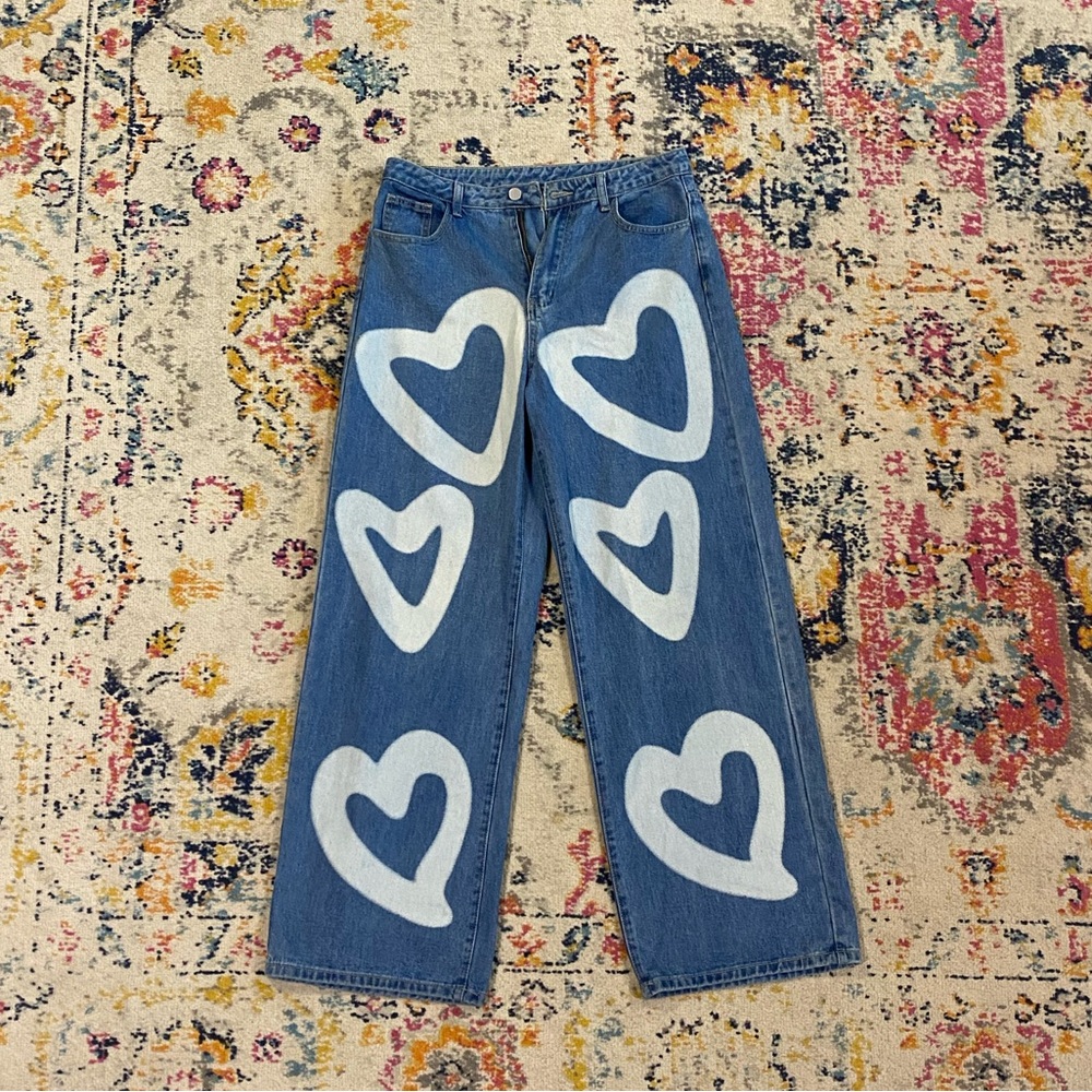 SHEIN Denim with White Accents